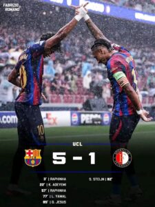 Ligue des champions : le Barça écrase Feyenoord le Barça écrase Feyenoord