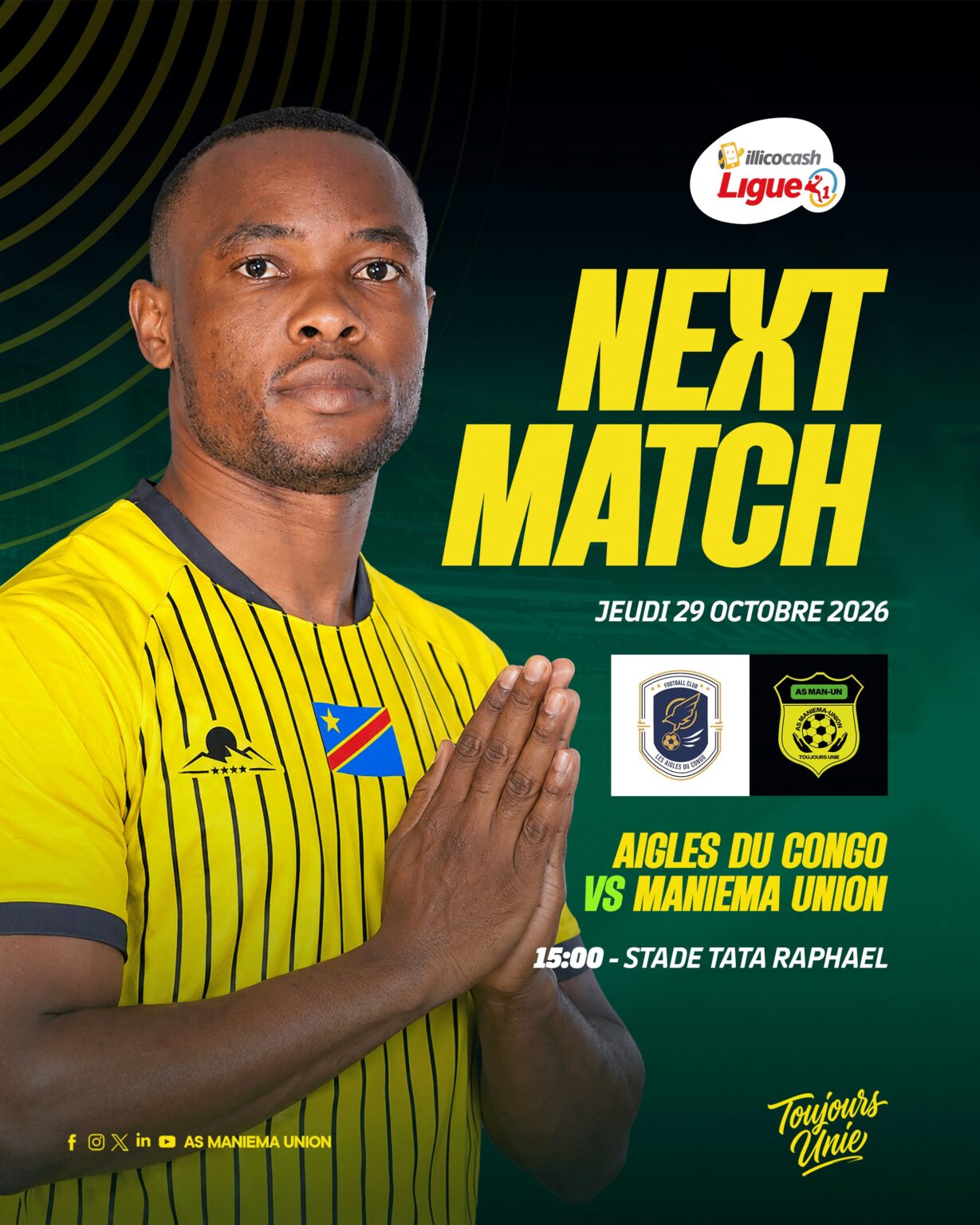 Ligue 1 : les Aigles du Congo défient Maniema Union en ouverture de la 3e journée