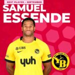Samuel Essende élu meilleur joueur de septembre