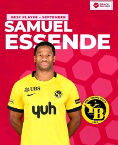 Suisse : Samuel Essende élu meilleur joueur de septembre Samuel Essende élu meilleur joueur de septembre