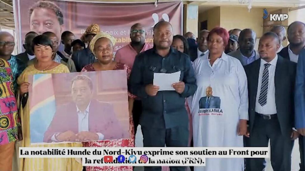 la notabilité Hunde apporte son soutien au FRN de Joseph Kabila