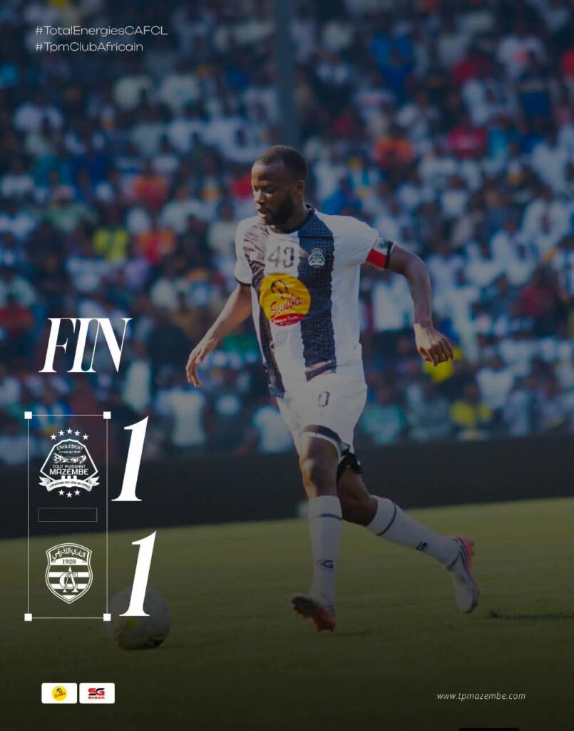Ligue des champions de la CAF : Mazembe tenu en échec par club Africain a Lubumbashi Mazembe tenu en échec par club Africain a Lubumbashi