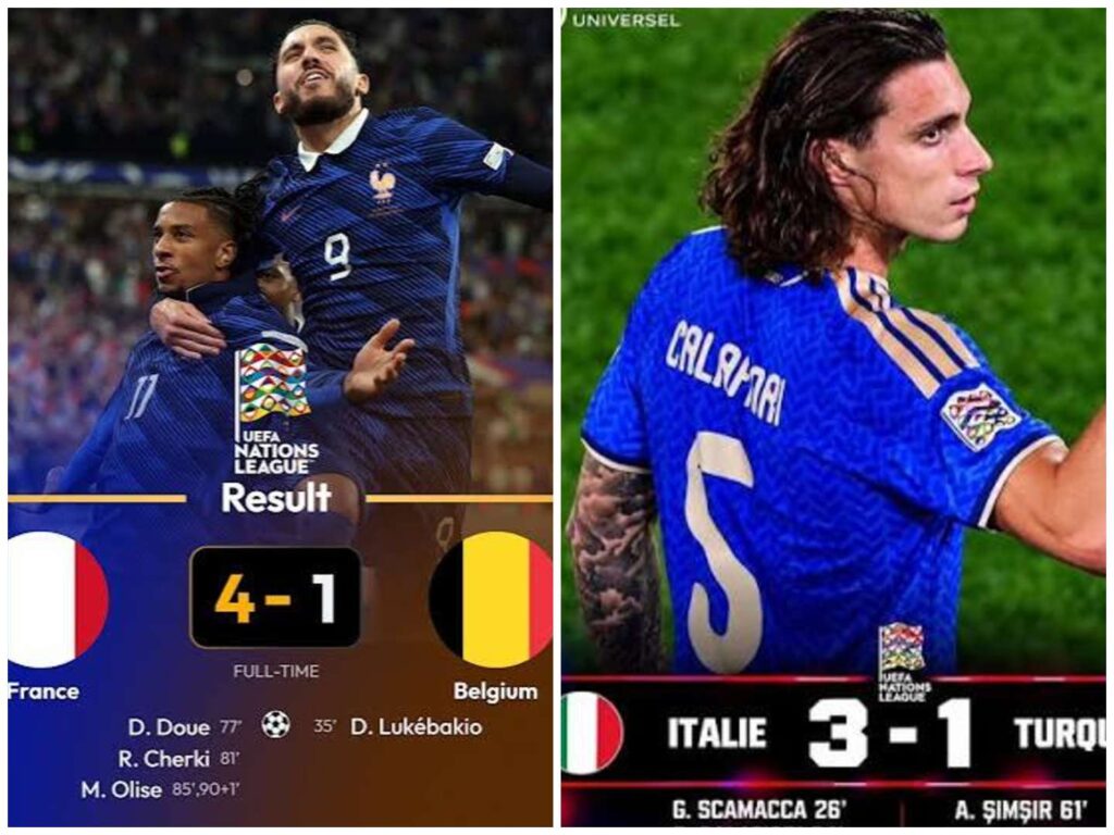 Nations League : la France écrase la Belgique, l’Italie renverse la Turquie la France écrase la Belgique, l’Italie renverse la Turquie