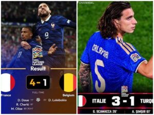 la France écrase la Belgique, l’Italie renverse la Turquie